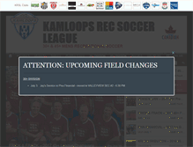 Tablet Screenshot of kamloopsrecsoccer.org